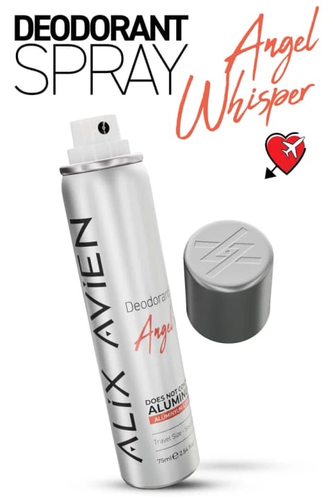 Alix Avien بدون آلومینیوم دئودورانت اسپری زنانه سایز مسافرتی ۷۵ میلی‌لیتر - Angel Whisper