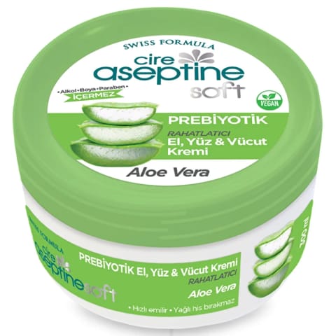 Cire Aseptine Soft کرم تسکیندهنده و مغذی با عصاره آلوئهورا و پریبیوتیک ۳۰۰ میلیلیتر