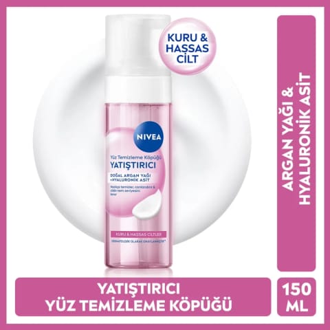 Nivea تسکیندهنده فوم شستشوی صورت ۱۵۰ میلیلیتر (پوست خشک و حساس)