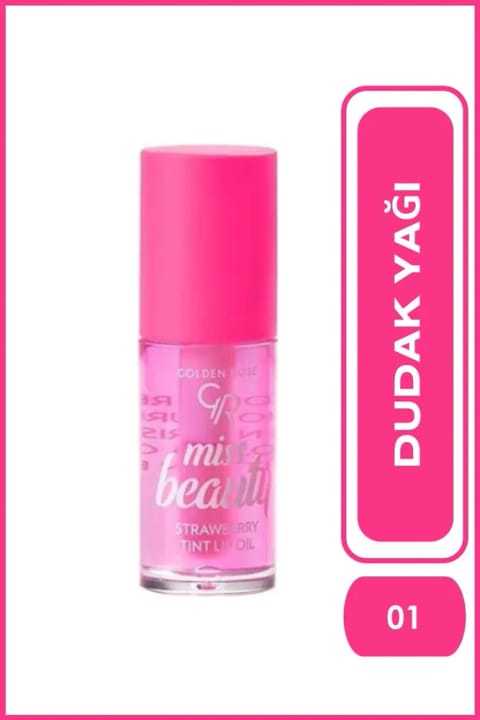 Golden Rose Miss Beauty Tint Lip Oil - 01 Strawberry - روغن لب رنگدهنده