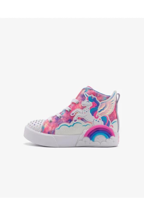 کفش ورزشی دخترانه SKECHERS TWINKLE MAGIC صورتی دارای چراغ مدل 314325N HPMT