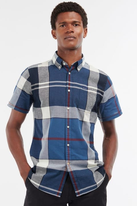 پیراهن آستین کوتاه Barbour Douglas Tailored مدل NY58 رنگ Summer Navy