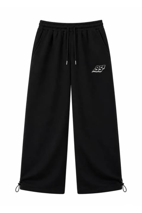 zaee 95 شلوار گرمکن بگی ساق قابل تنظیم با گلدوزی