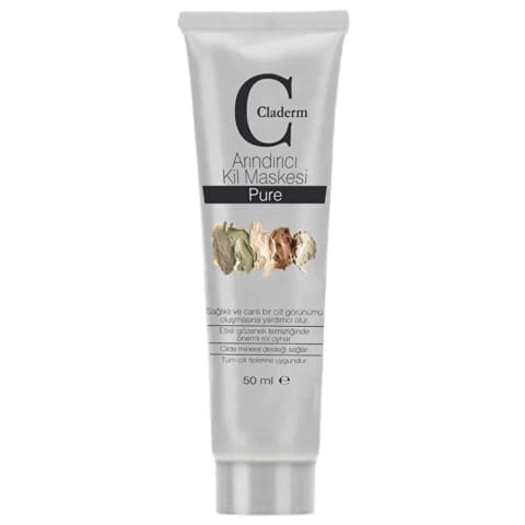 Claderm ماسک صورت خاک رس ساده ۵۰ میلی‌لیتر