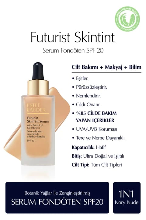 فونداسیون سرم Estee Lauder Futurist SkinTint 30ml - SPF20 رنگ: 1N1 Ivory Nude
