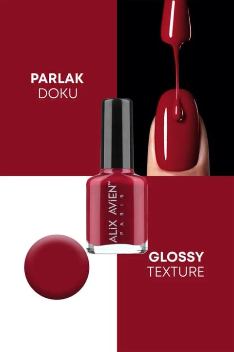Alix Avien لاک ناخن قرمز تیره ۵۸