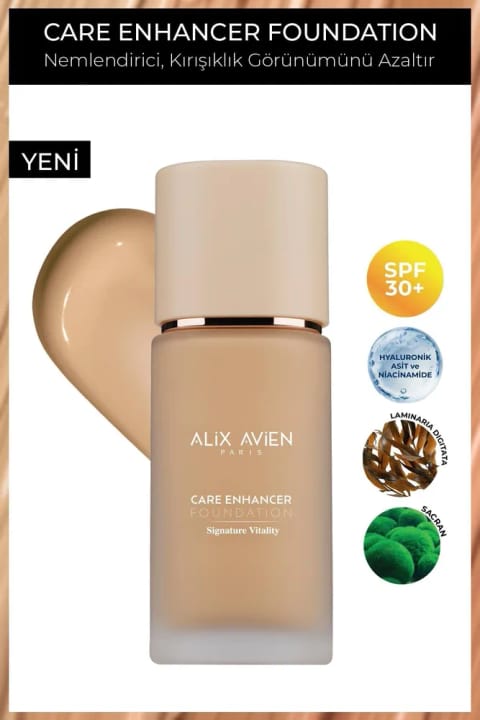 Alix Avien کرم پودر ضد چروک مرطوبکننده با SPF30 و پایانی درخشان — 810 Desert Sand