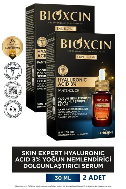 Bioxcin Hyaluronic Acid 3% 2x30 میلی لیتر سرم آبرسان و حجمدهنده