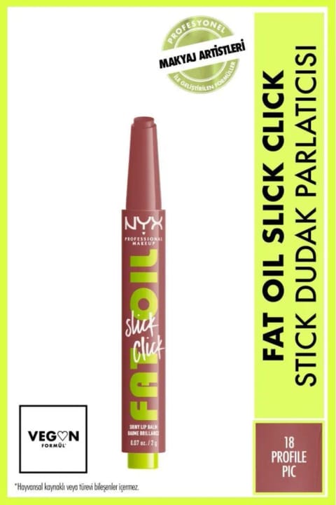 NYX Professional Makeup Fat Oil Slick Click براقکننده بالم لب - 18 Profil...