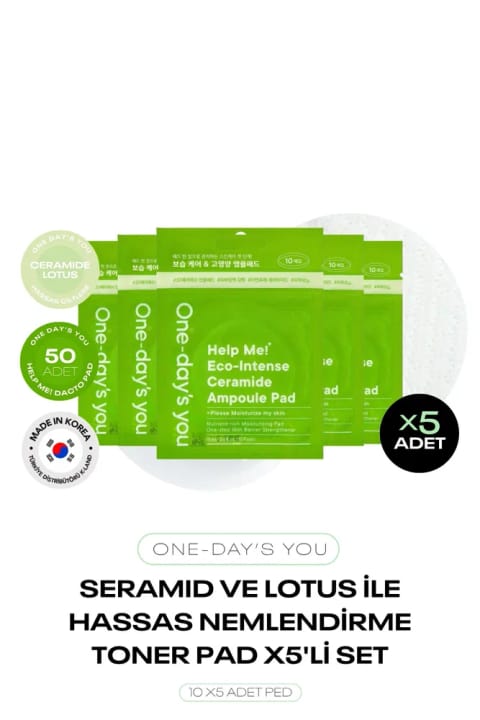ONE DAYS YOU پد تونیک مرطوبکننده حاوی Ceramide و عصاره Lotus ست One Day’s Y...