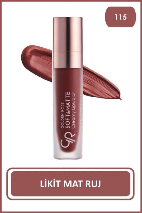 Golden Rose Soft&Matte Creamy Lipcolor - 115 - رژ لب مایع نرم و مات