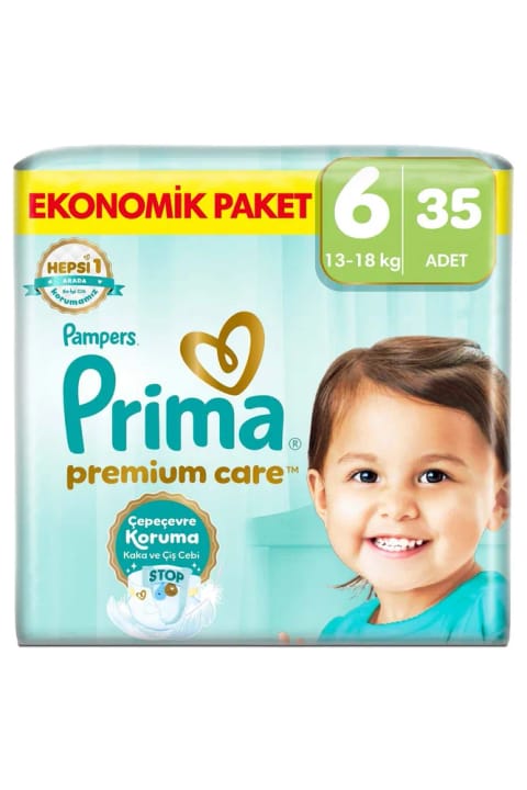 Prima Premium Care پوشک بچه بسته اقتصادی سایز 6 تعداد 35 عدد