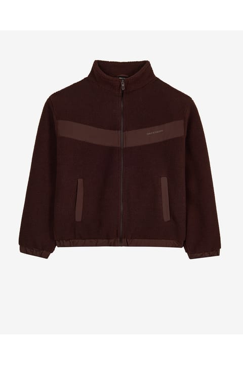 کاپشن زنانه SKECHERS SKECH SHERPA Contrast Full Zip قهوهای S2620202