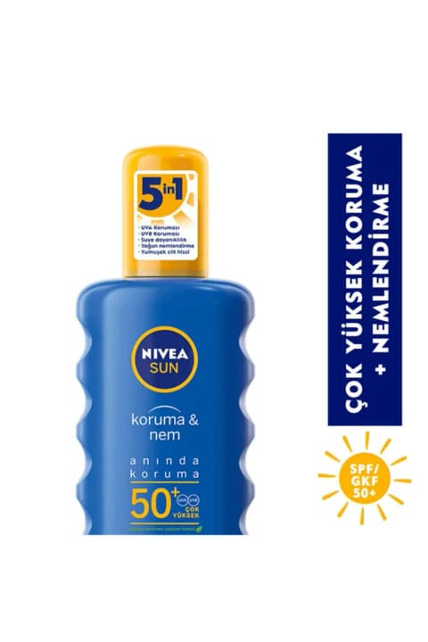 NIVEA محافظ مرطوب اسپری ضد آفتاب SPF 50+ حجم 200 میلی‌لیتر