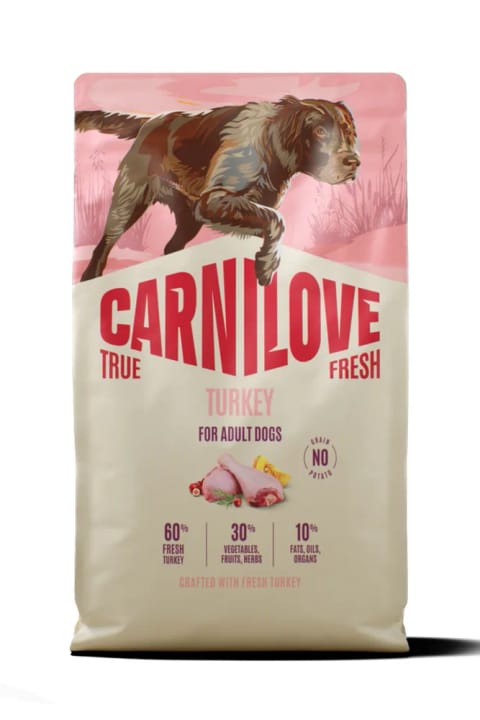 Carnilove TRUE FRESH غذای خشک بدون غلات برای سگهای بالغ با بوقلمون ۱۲ کیلوگرم