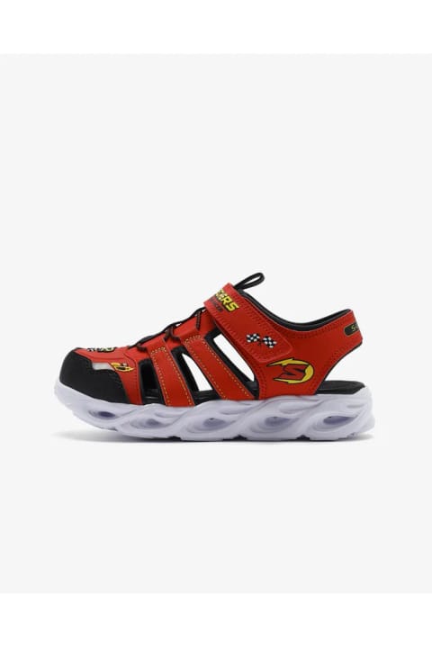 SKECHERS Thermo-splash - Hydro-flare صندل بزرگ پسرانه قرمز چراغدار