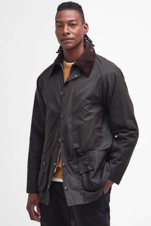 کاپشن واکسخورده Barbour Classic Beaufort OL71 زیتونی