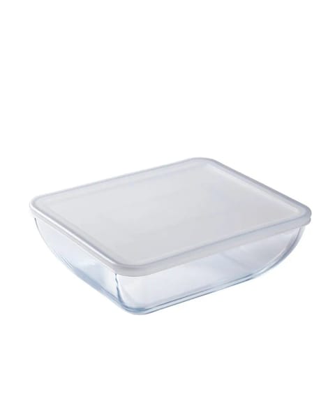 ظرف نگهدارنده Pyrex Cook&Freeze شیشه‌ای مستطیلی درب‌دار ۱٫۶ لیتر بی‌رنگ