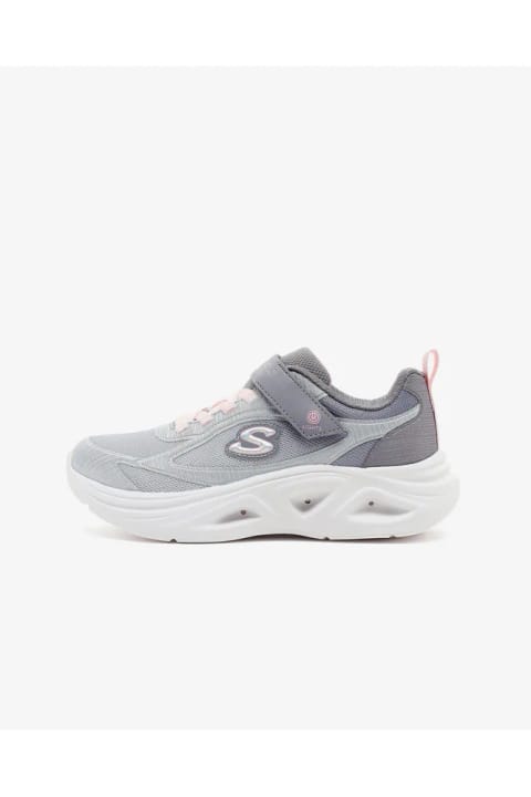 SKECHERS SOLA GLOW 2.0 کفش ورزشی چراغدار دختر بچه بزرگ سایز بزرگ طوسی روشن/چند رنگ