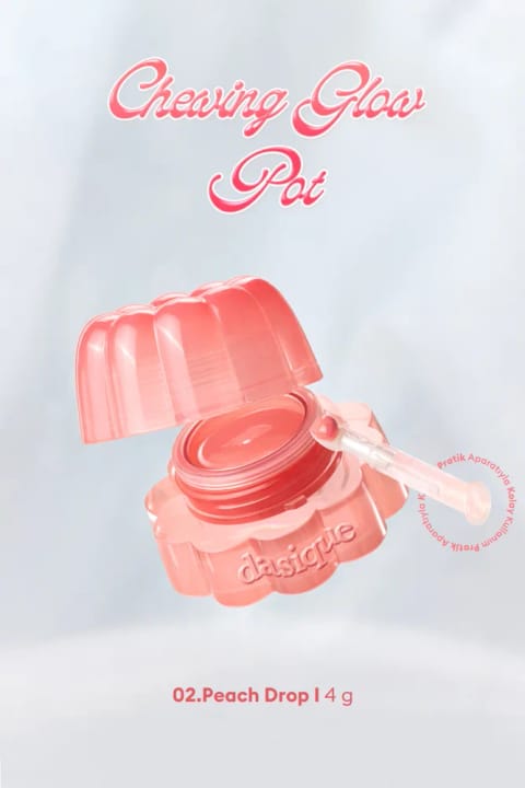رژ لب و محوکننده گونه DASIQUE با بافت ژلی انعطاف‌پذیر، مرطوب‌کننده و براق — 02 Peach Drop