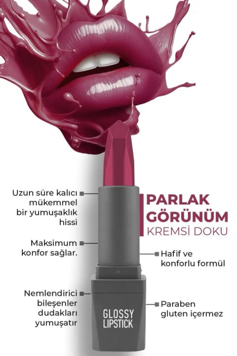 رژ لب براق مرطوبکننده ماندگار Alix Avien - Glossy — 317 Bright Fuchsia
