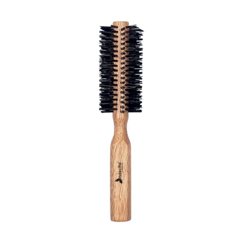 برس بازکننده و شانهکشی مو Nascita Side 18 mm 10 ردیف با طرح خاکستریرگه (NASFSIDE0006A)