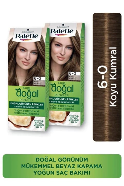 Palette دایمی رنگ‌های طبیعی رنگ مو