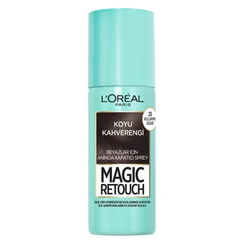 لورآل پاریس Magic Retouch اسپری پوشاننده فوری سفیدی مو برای موهای تیره قهوهای ۷۵ میلیلیتری