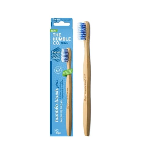 Humble Brush Pro Line Hexagonal Soft مسواک بزرگسالان آبی