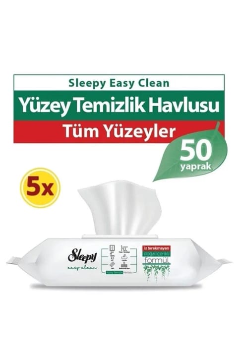 Sleepy Easy Clean دستمال تمیزکننده سطوح 50 عددی × 5