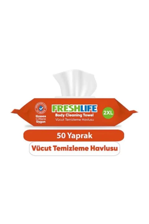 Sleepy Freshlife حوله تمیزکننده بدن 2XL بوی صابون سفید 50 عددی