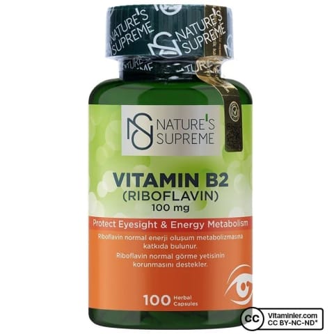 Nature's Supreme Vitamin B2 100 Mg 100 Kapsül