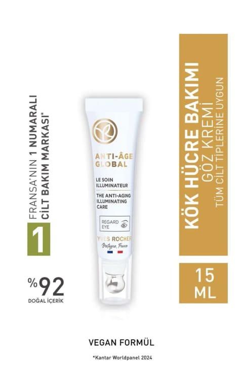 Yves Rocher کرم دور چشم با کافئین، مرطوبکننده و کاهنده ظاهر تیرگی