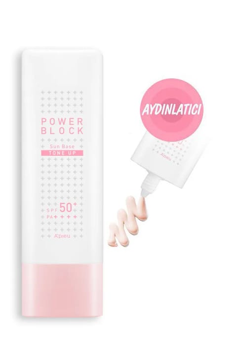 میشا کرم ضد آفتاب روشنکننده یکدستکننده تن پوست ۵۰ میلیلیتر A'PIEU Power Block Tone Up