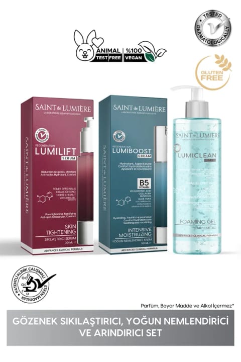 SAINT DE LUMIERE LUMISERIES سفت‌کننده منافذ، مرطوب‌کننده intense و پاک‌...