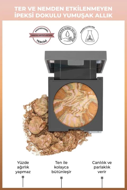 Alix Avien رژگونه - Baked Blush 101 Marble Peach