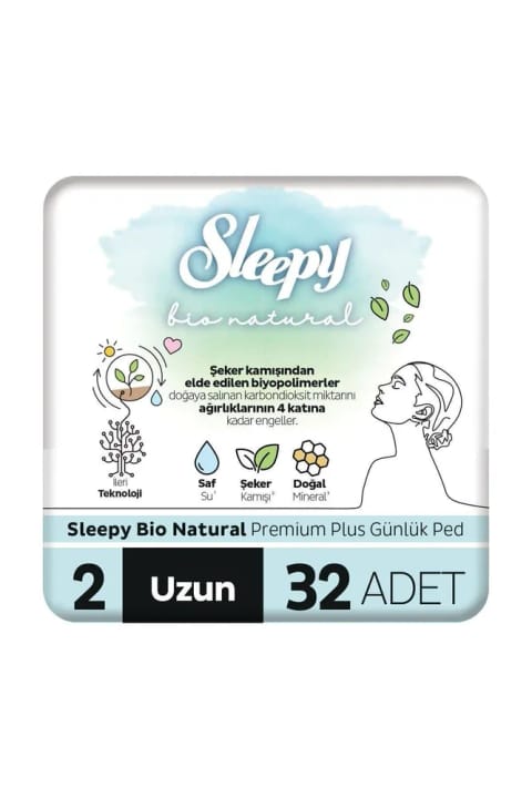 Sleepy Bio Natural Premium Plus روزانه بلند ۳۲ عددی