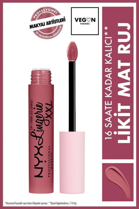 رژ لب مات مایع NYX Professional Makeup Lip Lingerie XXL - رنگ Flaunt It