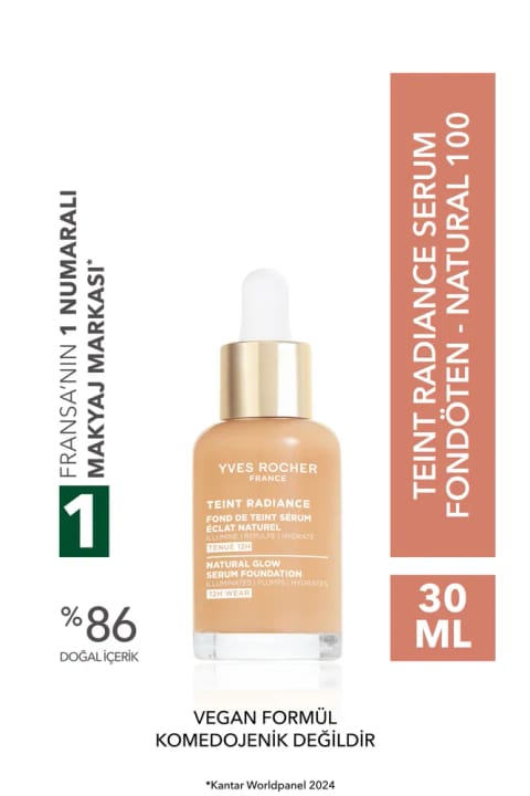 Yves Rocher Teint Radiance فونداتین مایع — Bej 100