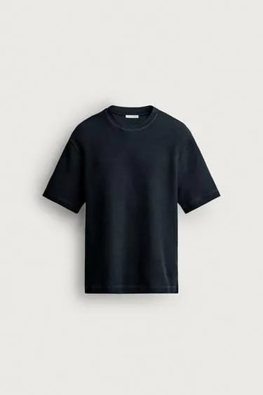 Zara تیشرت سیرساکر با فیت معمولی