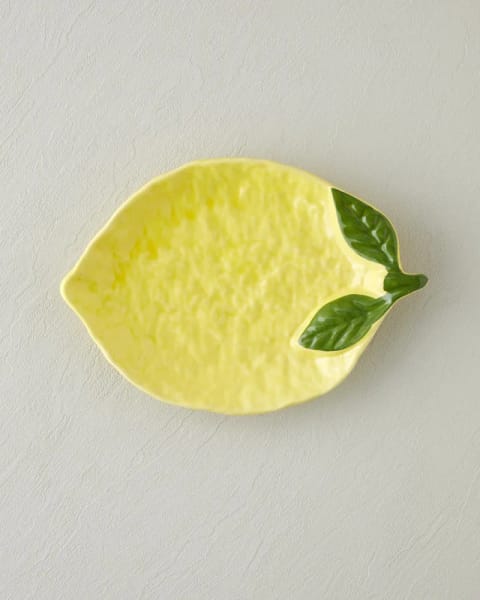 بشقاب قایقی سرامیکی Lemonella 27x19x3 سانتی‌متر زرد
