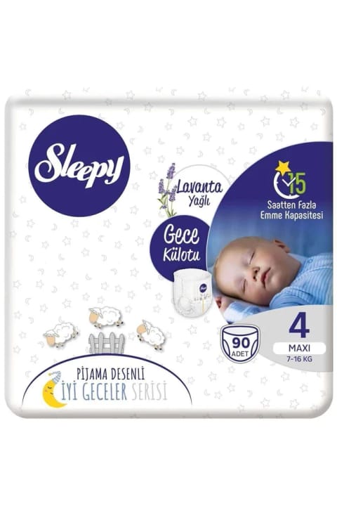 Sleepy شبانه لاوندر سایز ۴ ماکسی ۹۰ عددی