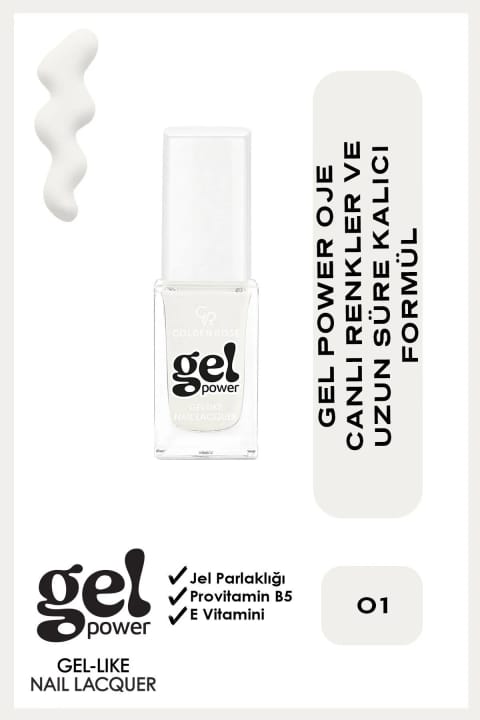 لاک ناخن Golden Rose Gel Power مدل Gel-Like شماره 01