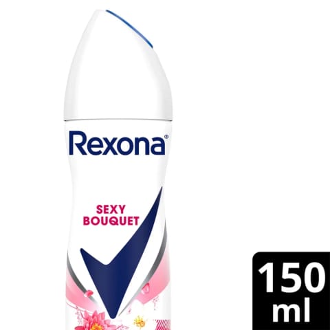 Rexona زنانه اسپری دئودورانت Sexy Bouquet محافظت بیوقفه ۷۲ ساعته ۱۵۰ میلیلیتر