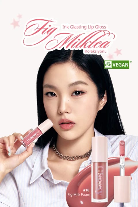 PERIPERA Gloss Ink Glasting Lip Gloss - براقکننده و حجیمکننده لب — 18 Fig Milk Foam
