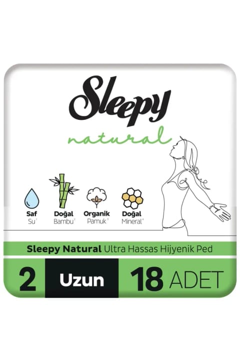 Sleepy Natural نواربهداشتی فوق حساس بلند ۱۸ عددی