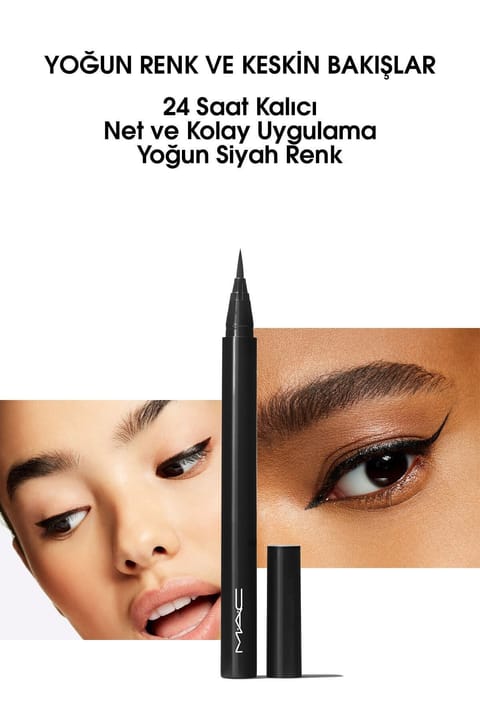 خط چشم ۲۴ ساعته M.A.C Brushstroke - Brushblack 773602543878