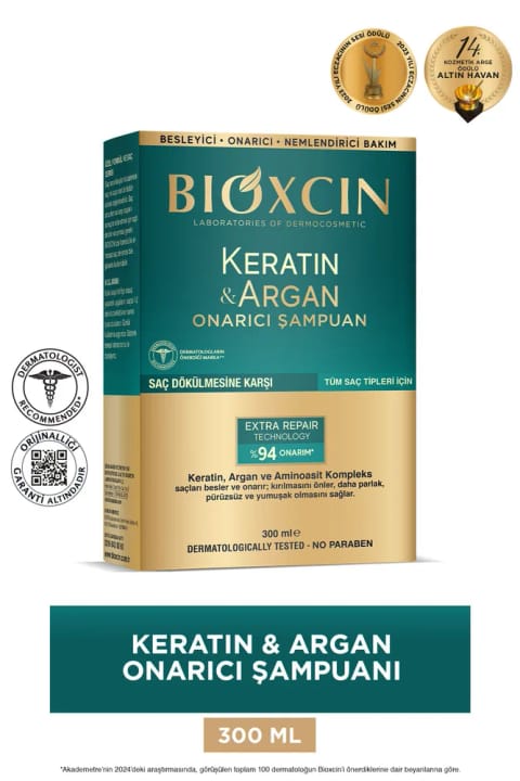 Bioxcin Keratin & Argan ترمیمکننده شامپو 300ml