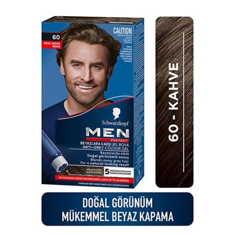 رنگ مو Schwarzkopf Men Perfect 60 قهوه‌ای