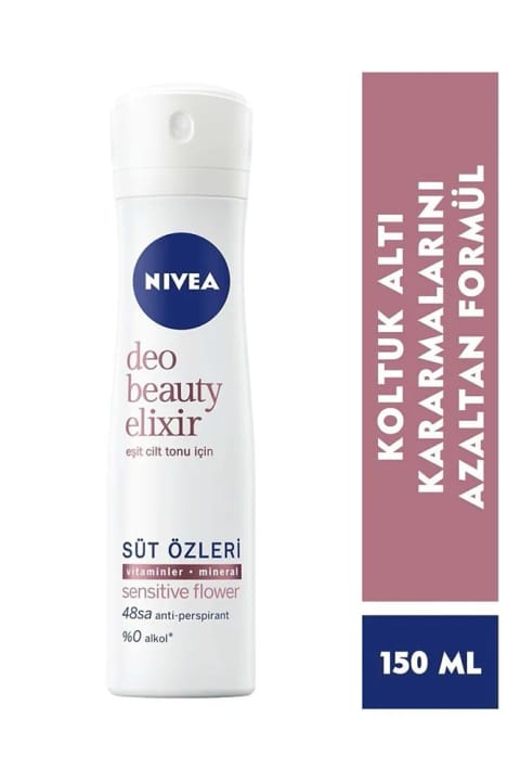 NIVEA اسپری ضدتعریق زنانه Beauty Elixir Sensitive Flower 48 ساعت